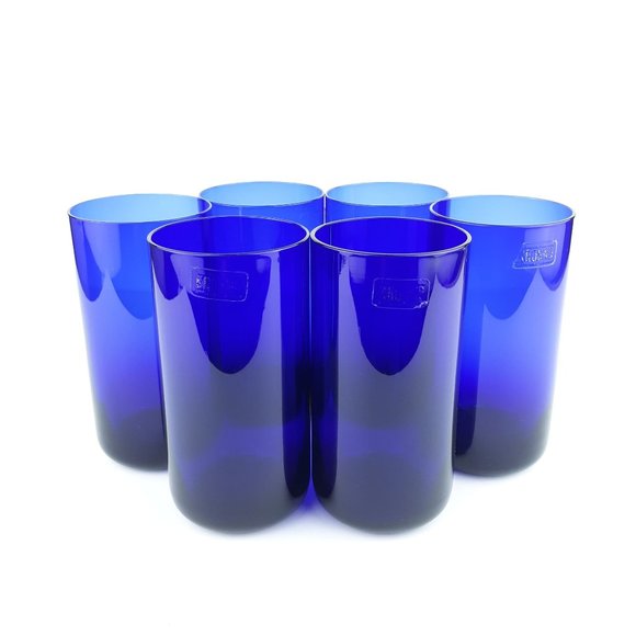 Krosno Dining Krosno Cobalt Blue Tumbler Glass Set Of 6 Made In